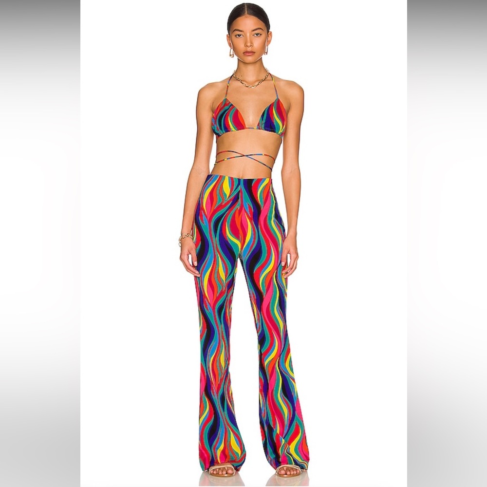 NWT Superdown Multicolor Tamera Pants Set